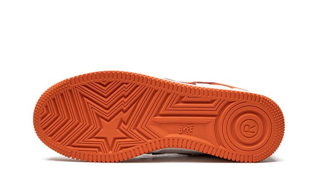 Bape Sta Patent Leather Orange White
