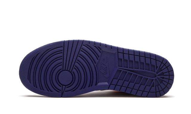 Jordan 1 Mid White Laser Orange Deep Royal Blue